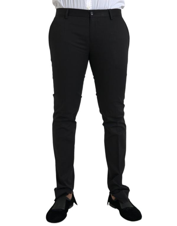 Dolce & Gabbana 97% Cotton 3% Elastane trousers in black