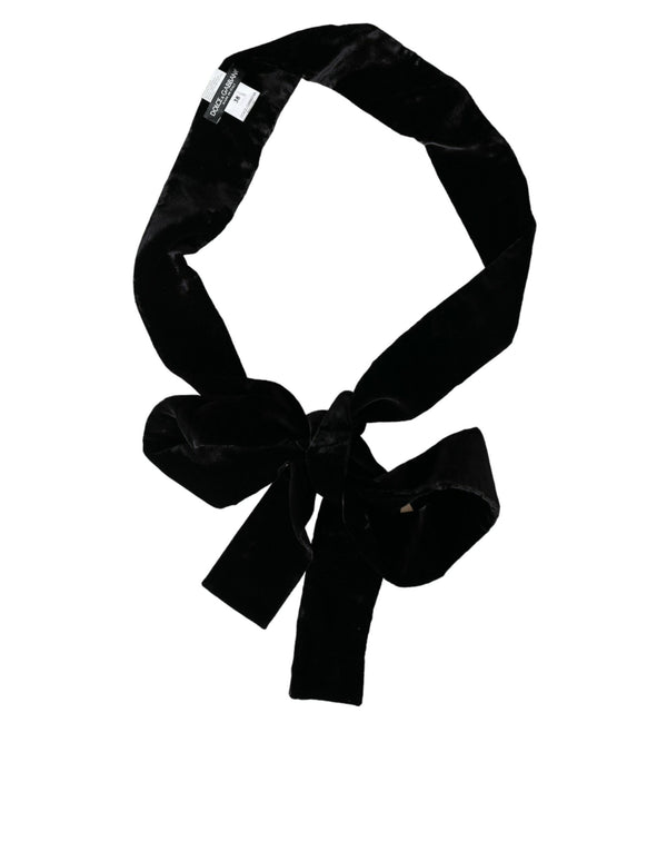 Dolce & Gabbana 75% Viscose 15% Cotton 10% Silk belt in black