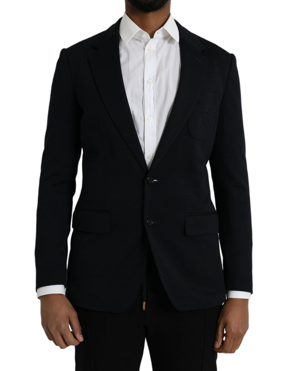 Dolce & Gabbana 92% Virgin Wool 8% Nylon (body); 92% Silk 8% Elastane (lining) blazer in black