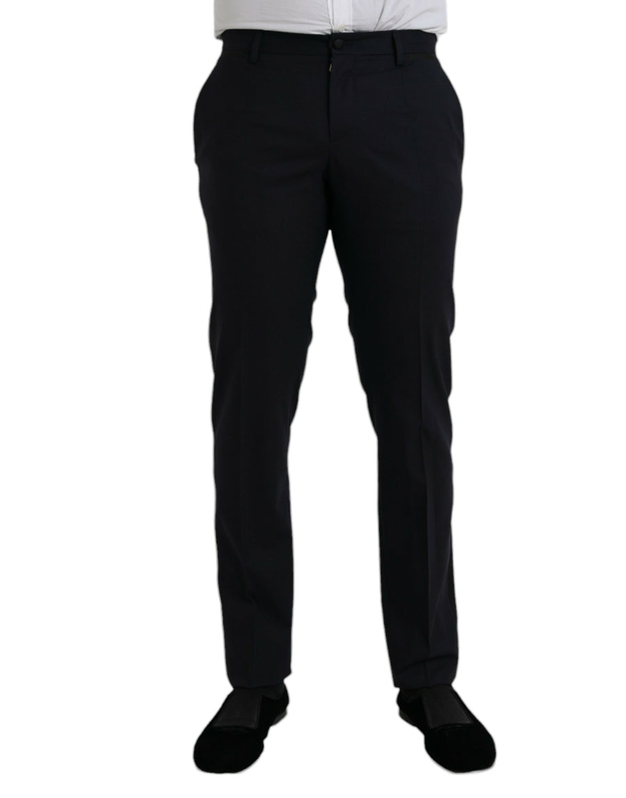 Dolce & Gabbana 86% Virgin Wool 12% Silk 2% Polyester; Lining: 90% Silk 10% Viscose trousers in navy