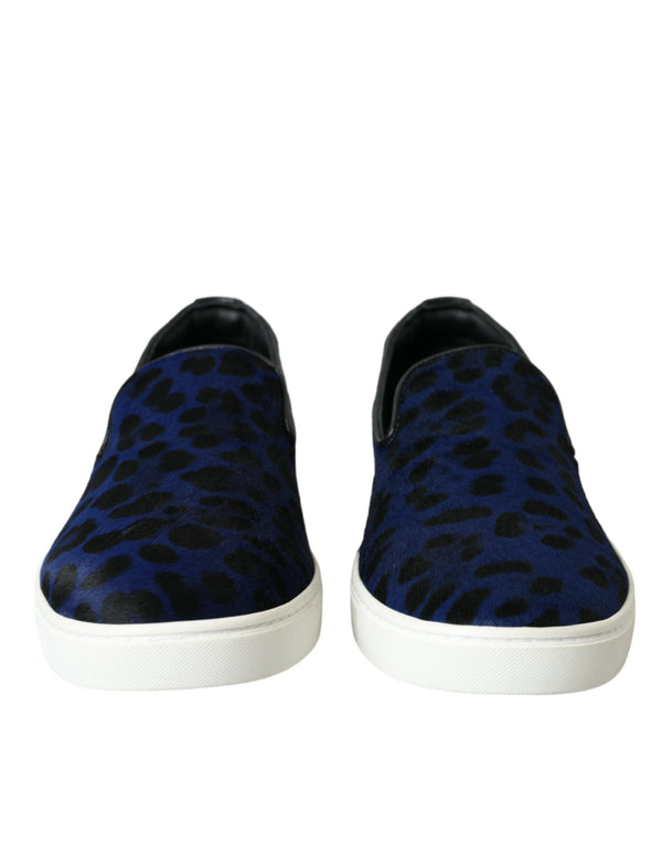 Dolce & Gabbana 86% Calfskin Hair slip-on sneaker in blue