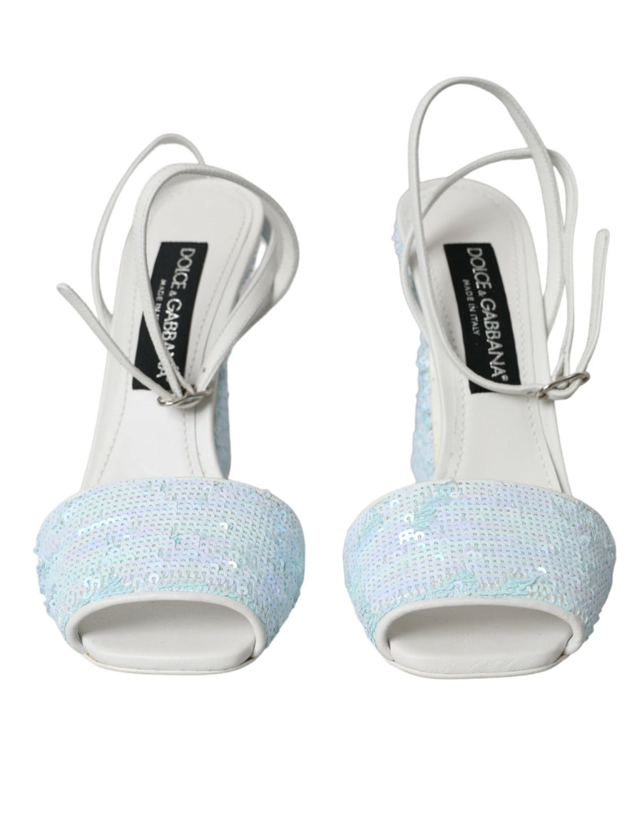 Dolce & Gabbana Polyester heel sandal in blue