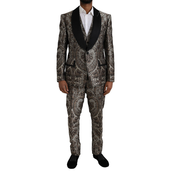 Dolce & Gabbana 91% Polyester 9% Silk; Lining: 90% Silk 10% Viscose pant suit in brown