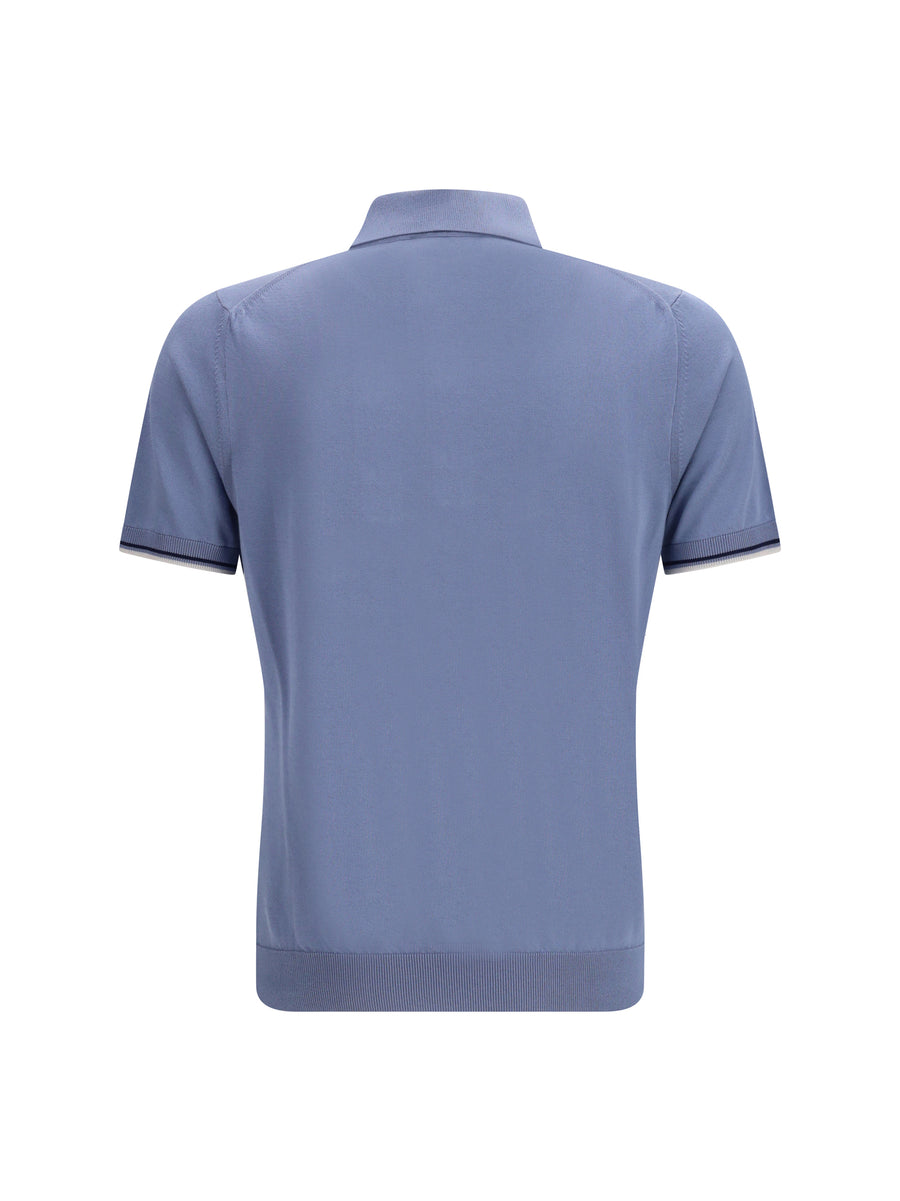 Cotton Polo Shirt Chambray