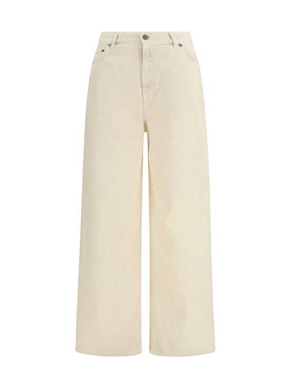 Golden Goose 100% Cotton jeans in cream