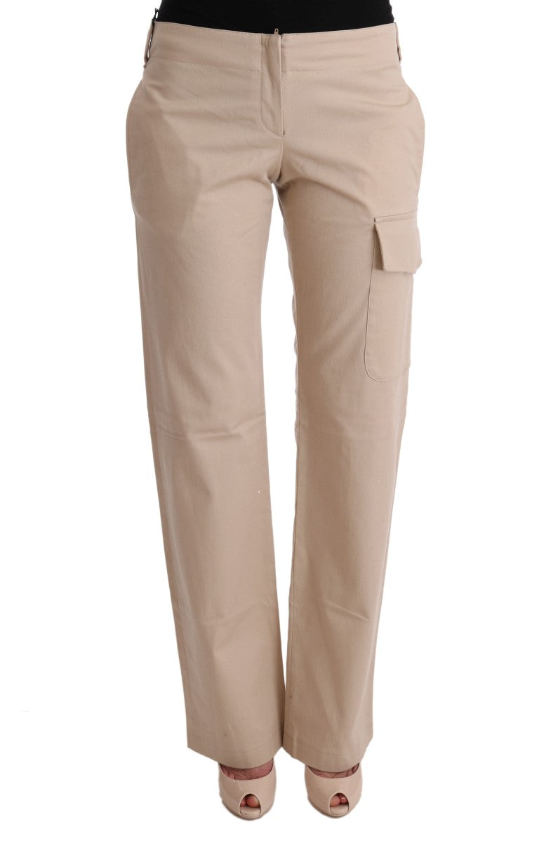 Ermanno Scervino Cotton cargo pants in beige