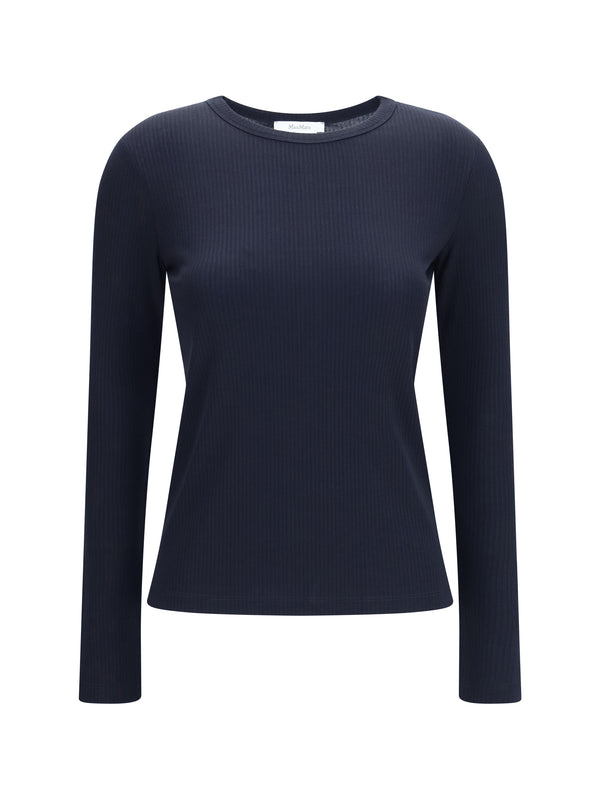 Max Mara 87% Lyocell sweater in navy