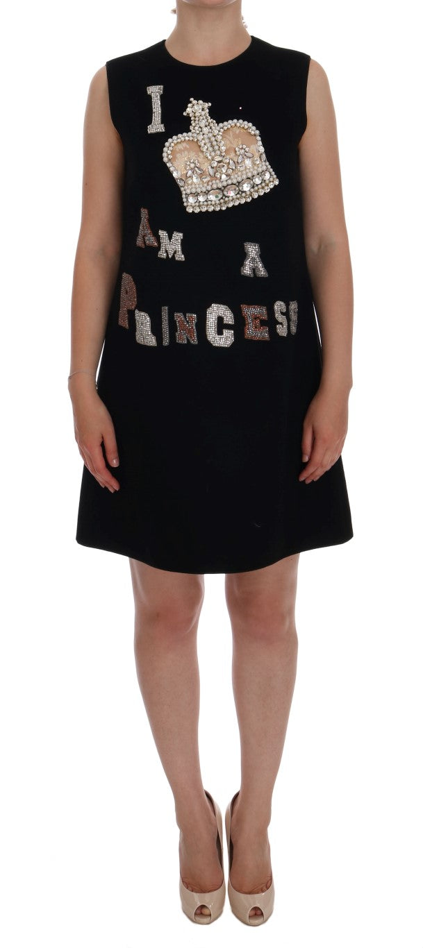 Dolce & Gabbana 100% Wool tank top dress in black