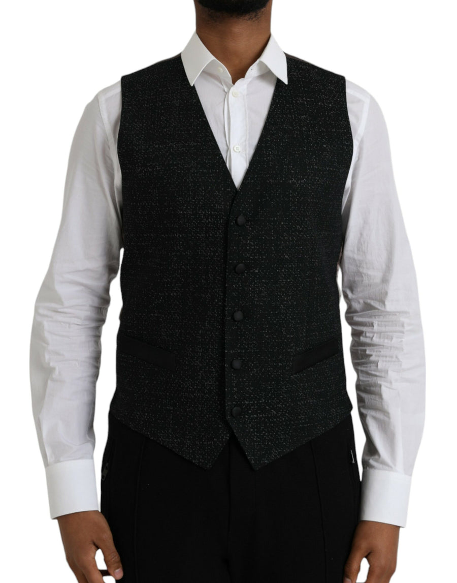 Dolce & Gabbana 100% Silk vest in black