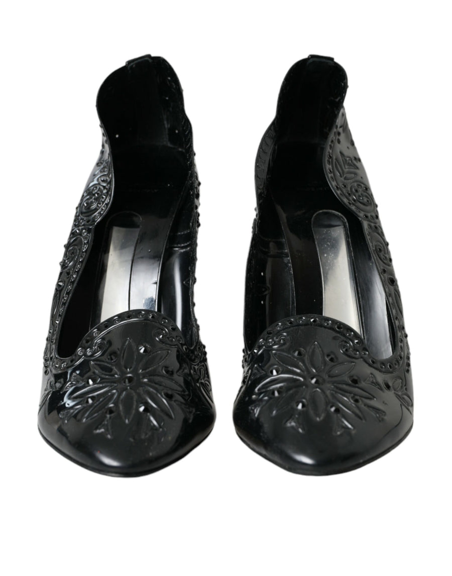 Dolce & Gabbana 90% PVC 10% Leather pump in black