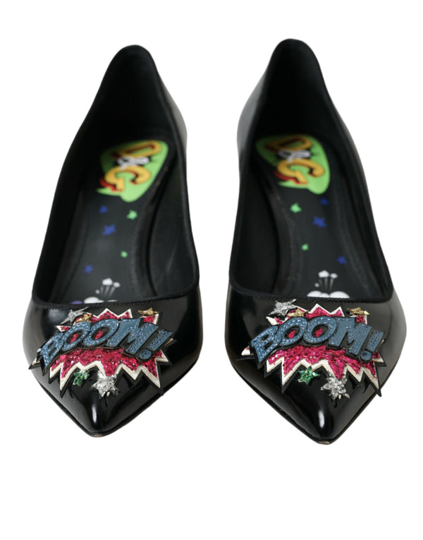 Dolce & Gabbana Leather heel pump in black