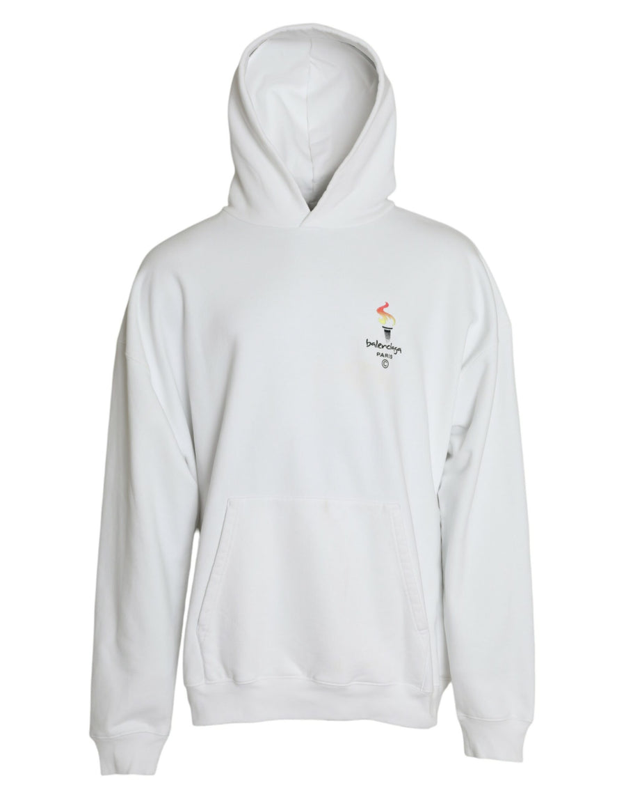 Balenciaga 100% Cotton hoodie in white