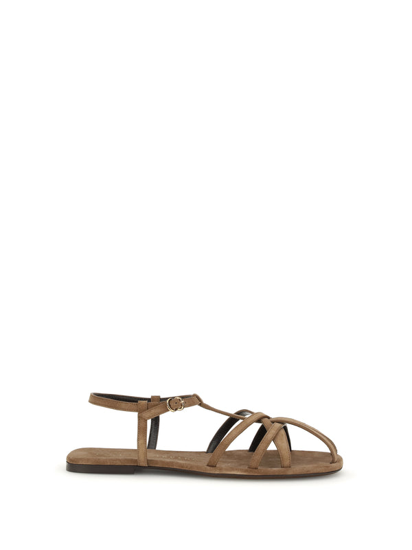 Herbert Levine 100% Calf Leather Bos Taurus sandals in beige