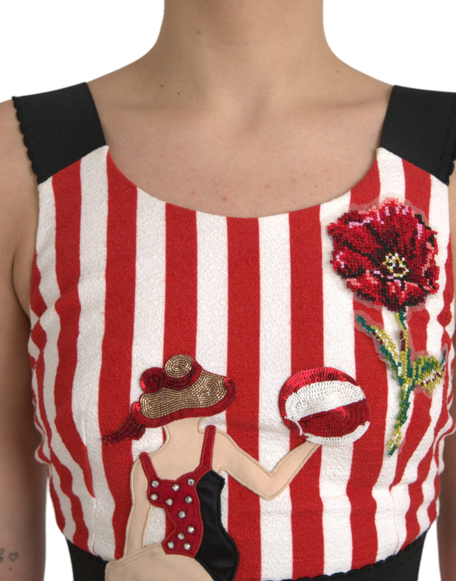 Dolce & Gabbana 99% Cotton 1% Elastane dress in red