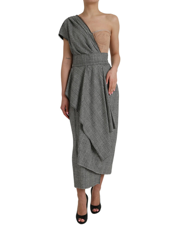 Dolce & Gabbana 24% Polyester 24% Wool 20% Acrylic 15% Nylon 14% Cotton 2% Other Fiber 1% Elastane dress in gray