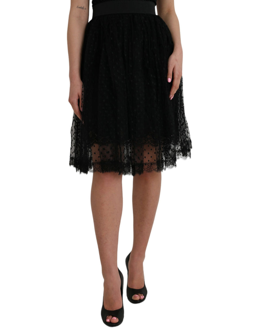 Dolce & Gabbana 67% Nylon skirt in black