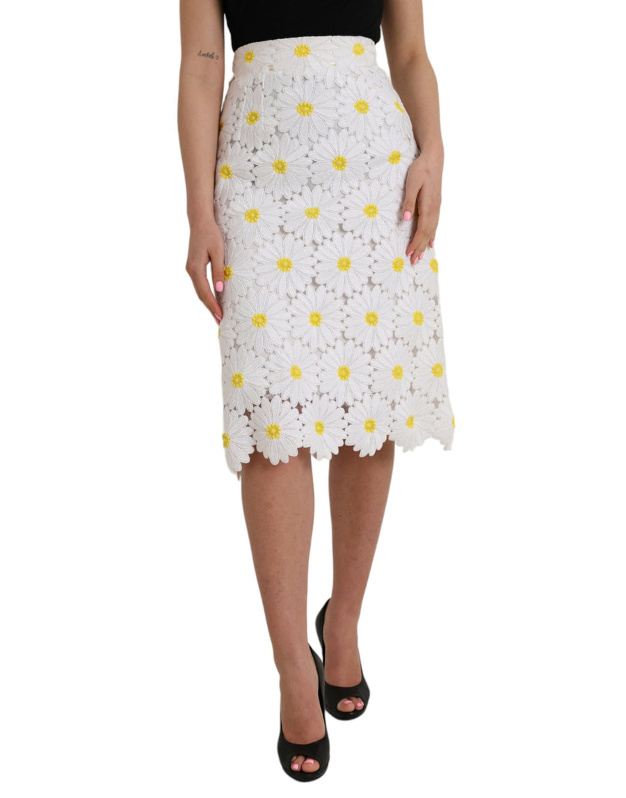 Dolce & Gabbana 68% Cotton 29% Polyester 3% Nylon skirt in white