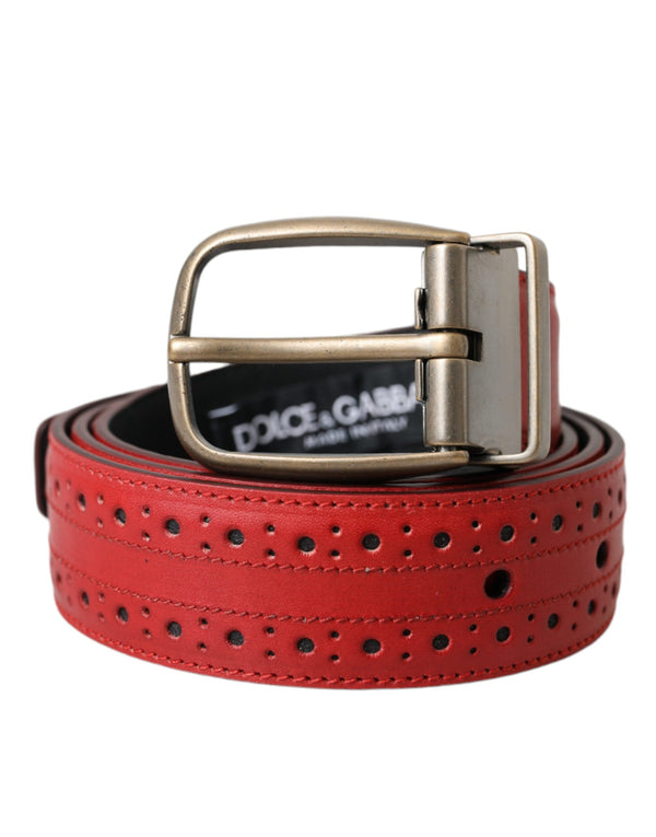 Dolce & Gabbana 100% Leather belt in red