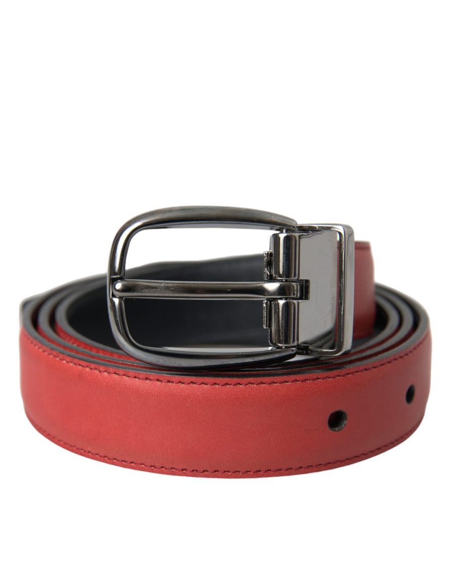 Dolce & Gabbana 100% Calfskin Leather belt in red