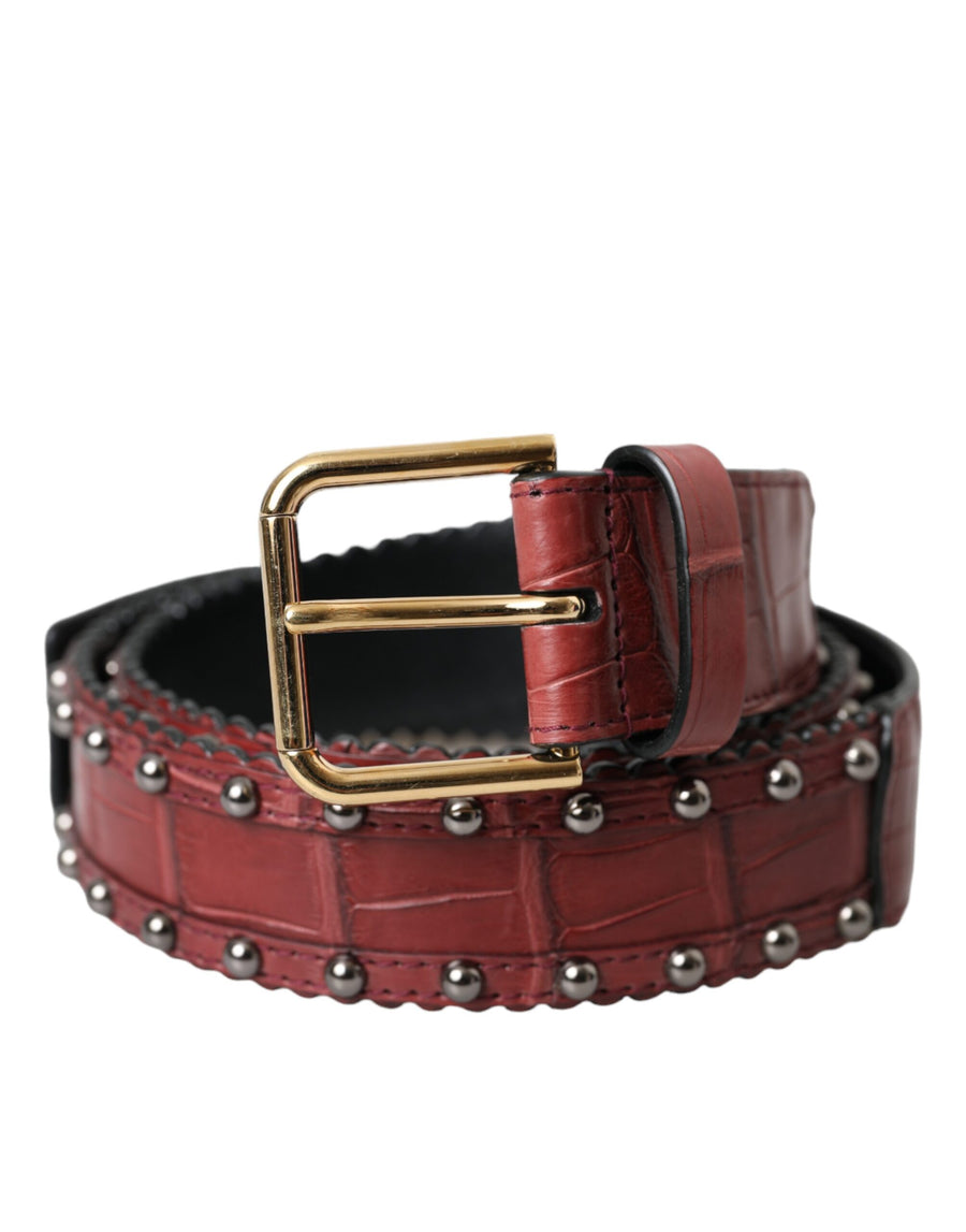 Dolce & Gabbana 100% Alligator Leather belt in brown