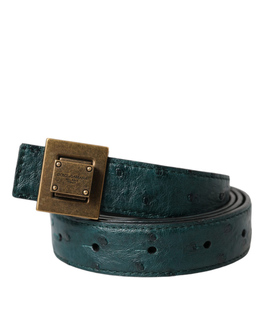 Dolce & Gabbana 100% Leather belt in green