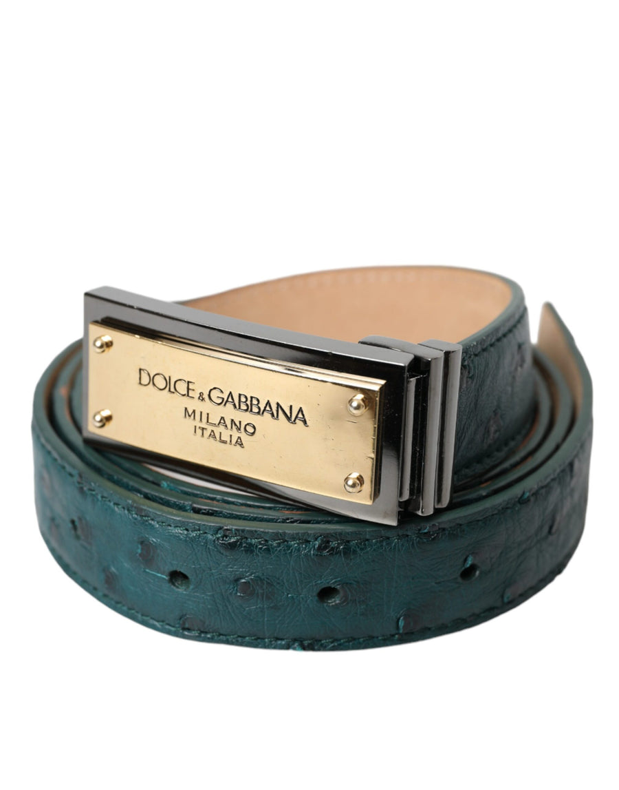Dolce & Gabbana 100% Leather belt in green