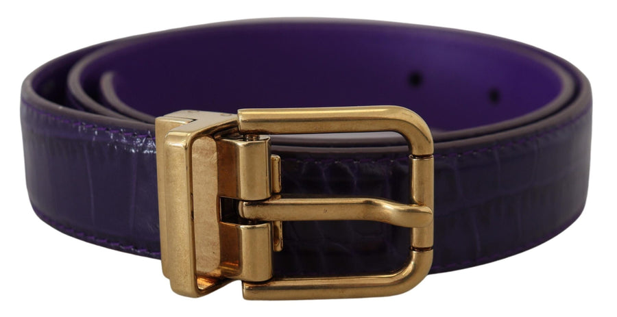 Dolce & Gabbana Exotic Leather belt in purple