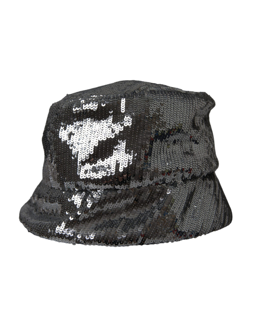Dolce & Gabbana HAT9526 100% Nylon; Lining: 92% Silk bucket hat in silver
