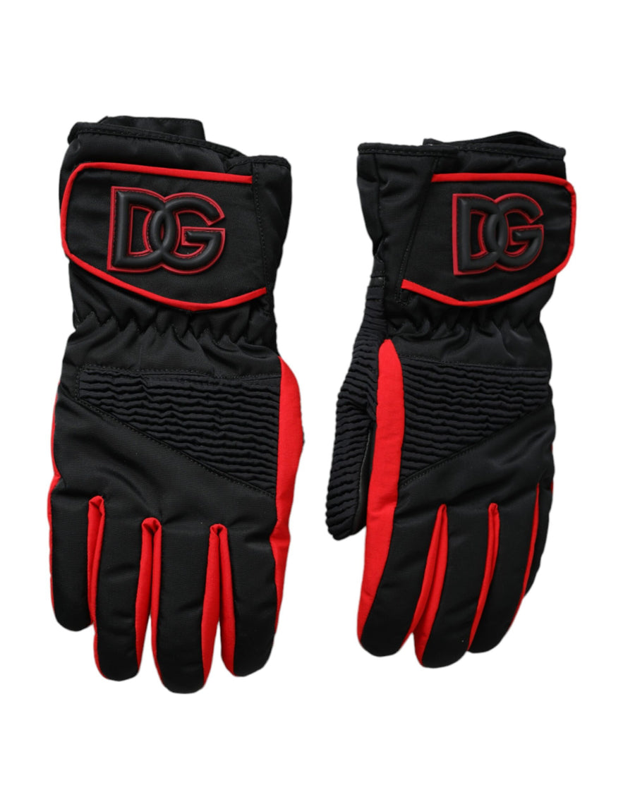 Dolce & Gabbana 80% Nylon 10% PU 10% Polyester gloves in black