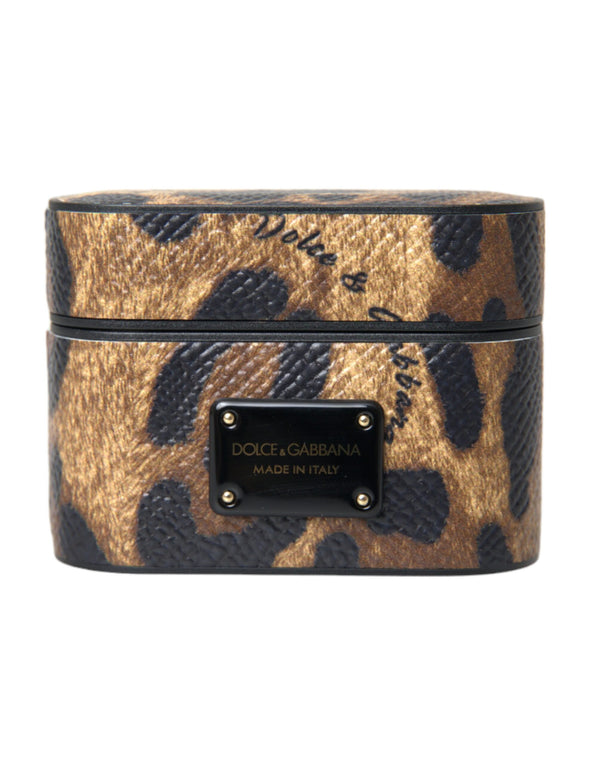 Dolce & Gabbana 100% Calf Leather airpods case in brown