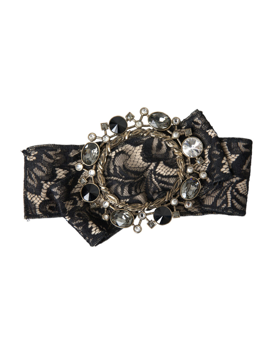 Dolce & Gabbana 30% Nylon 30% PVC 26% Brass 12% Crystal 2% Glass hair clip in black