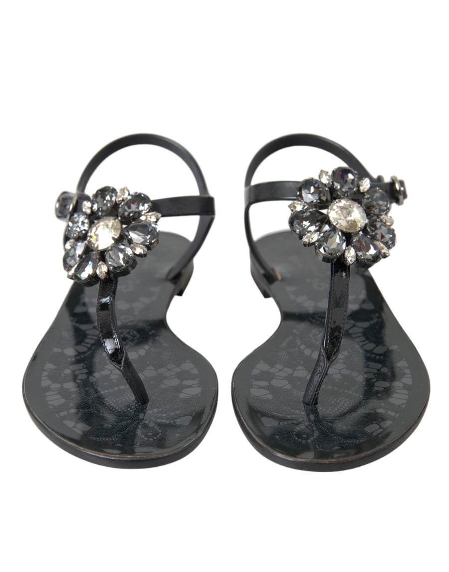 Dolce & Gabbana 90% Rubber 10% Leather sandals in black