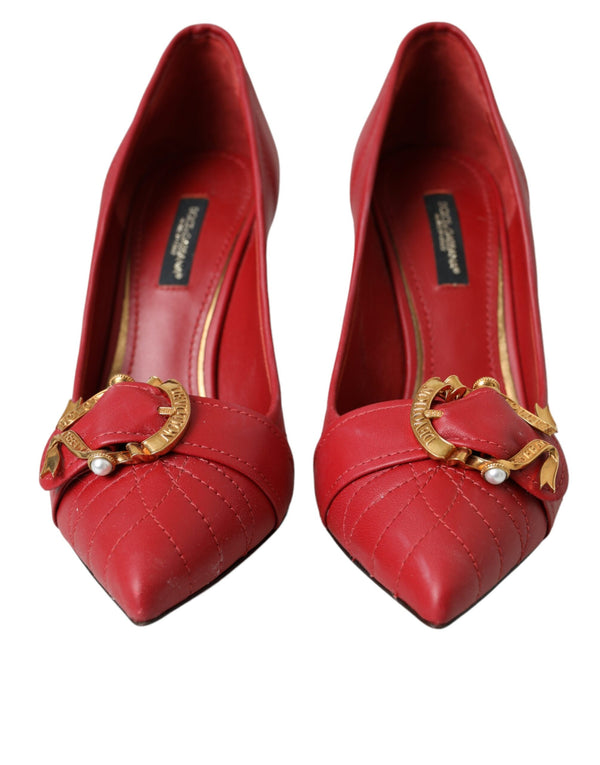 Dolce & Gabbana 100% Lamb Leather pump in red