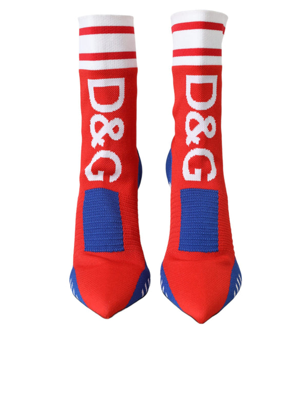 Dolce & Gabbana 90% Polyester ankle boot in red