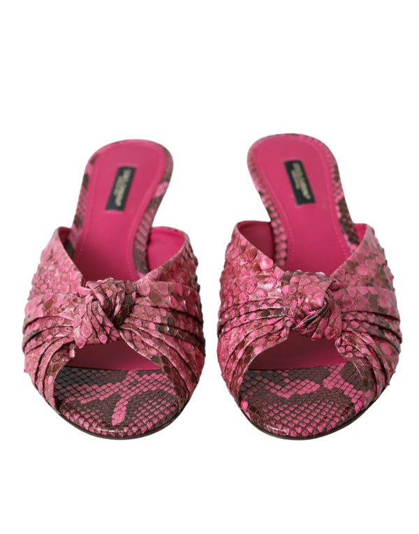 Dolce & Gabbana 100% Python Leather heel in pink