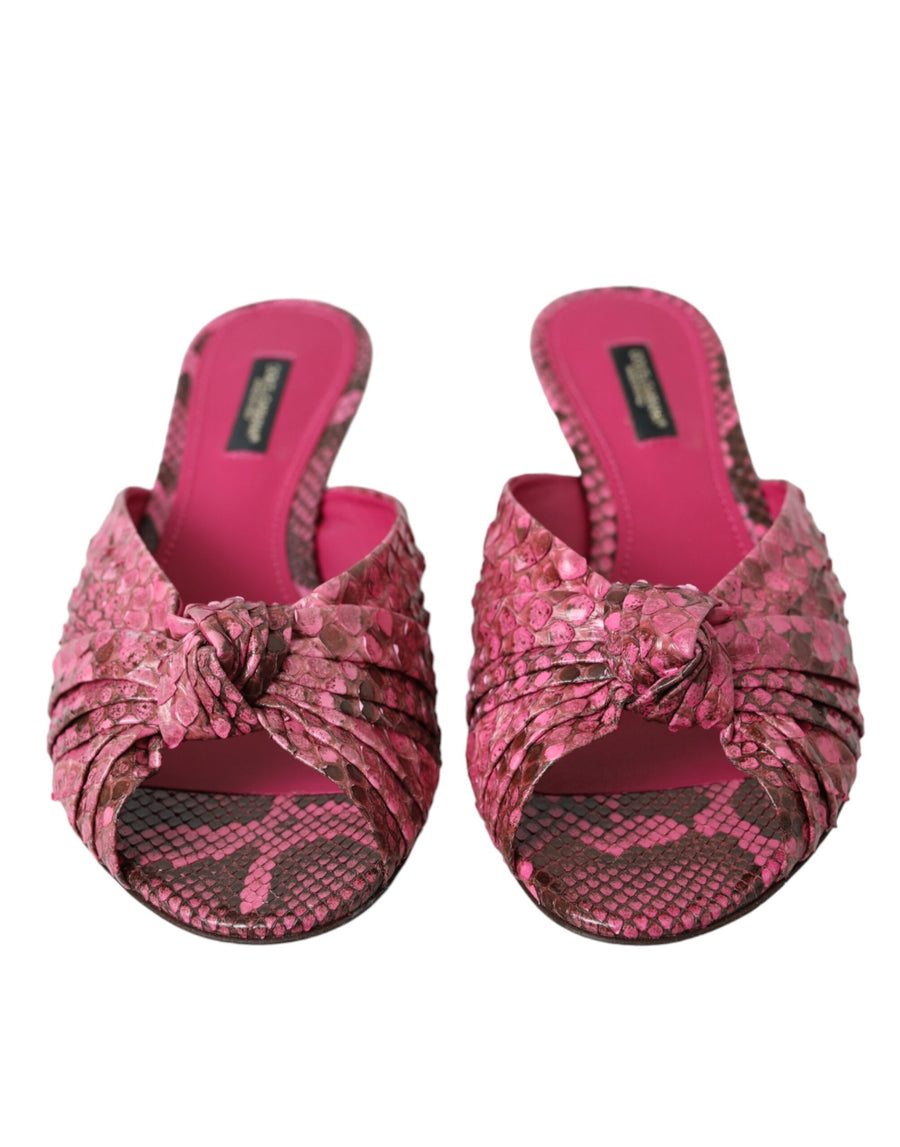 Dolce & Gabbana 100% Python Leather heel in pink