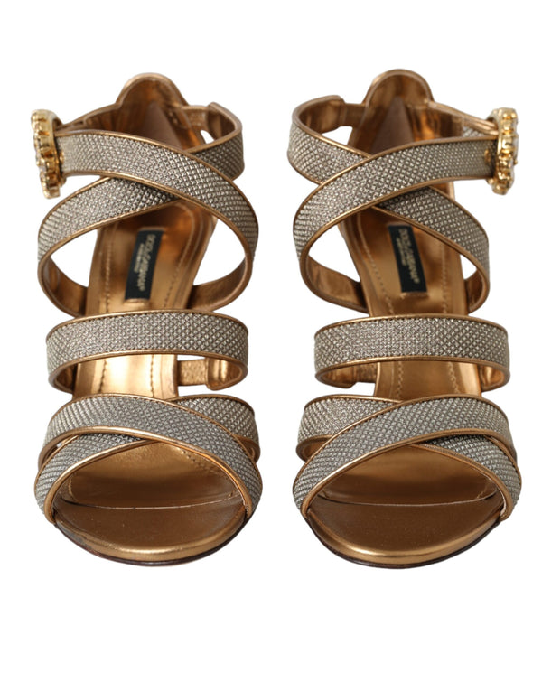 Dolce & Gabbana 50% PU heel sandal in gold
