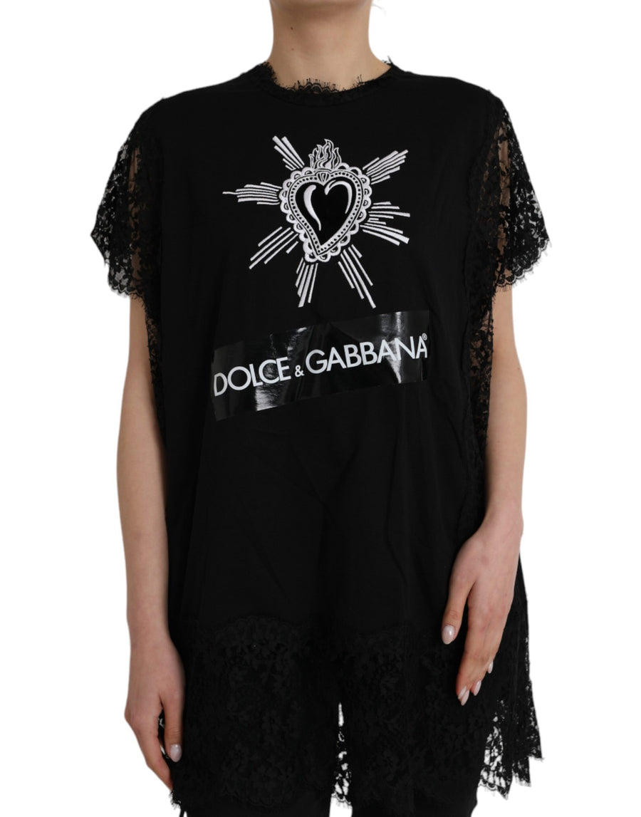 Dolce & Gabbana 87% Cotton 13% Nylon t-shirt in black