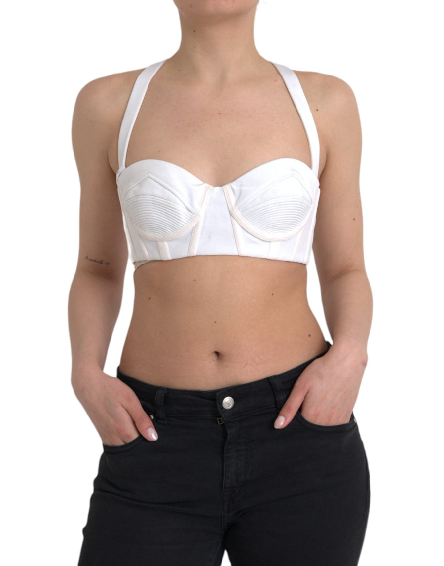 Versace 61% Viscose 15% Silk 13% Nylon 11% Elastane tank top in white