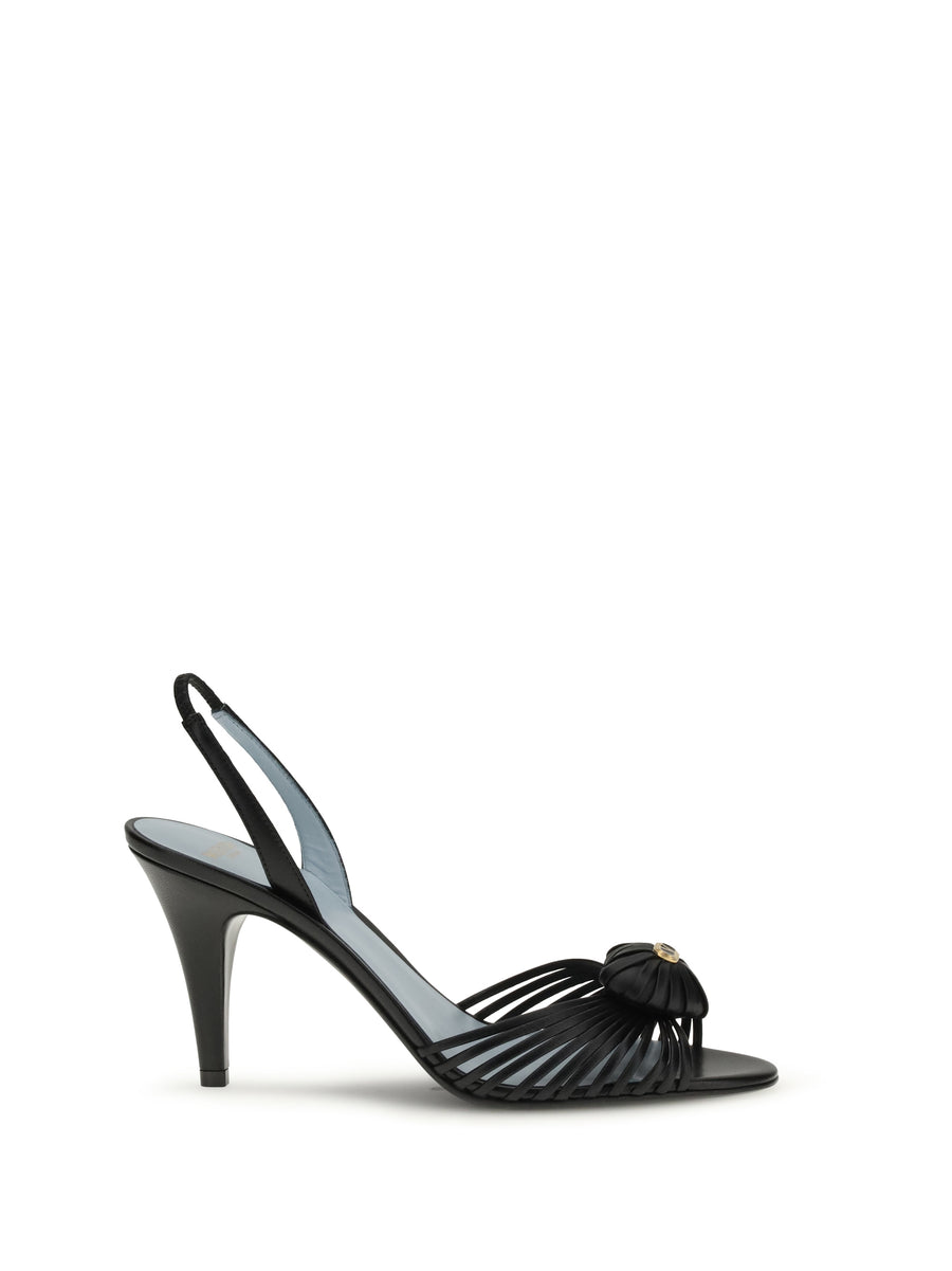 Valentino Garavani Upper: 100% Goatskin; Sole: 100% Calf Leather sandal in black