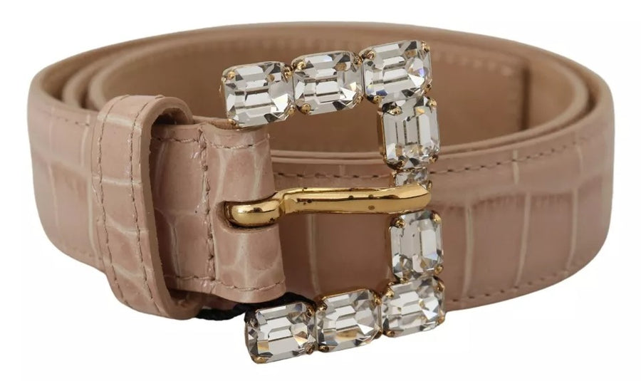 Dolce & Gabbana 100% Calf Leather belt in beige