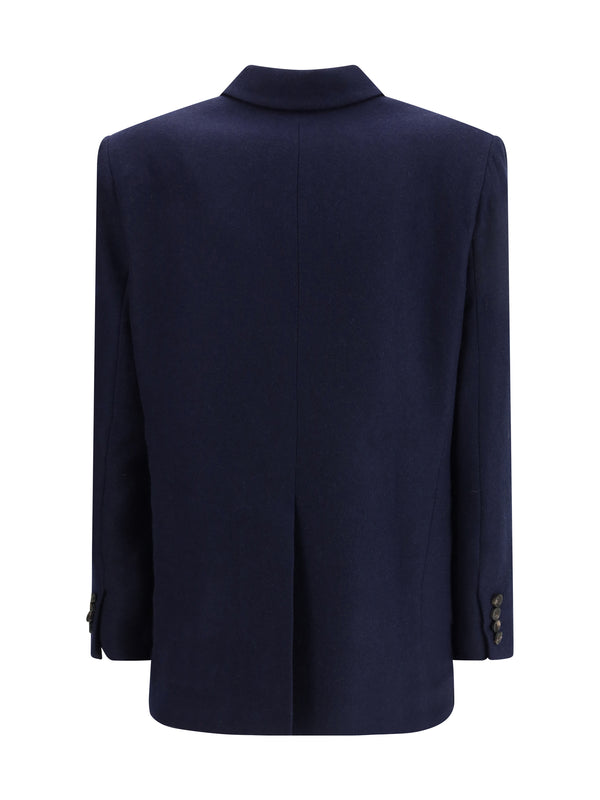 Double-Breasted Blazer Cashmere Blue Blazers