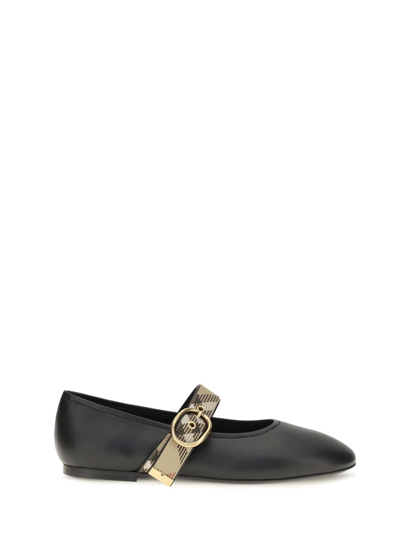 Burberry 100% calf leather (Bos Taurus) ballerina flat in black