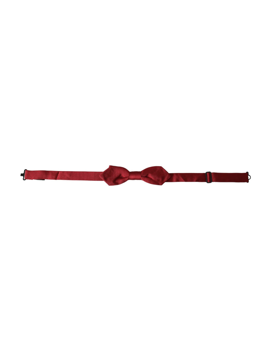 Dolce & Gabbana 100% Silk bow tie in red