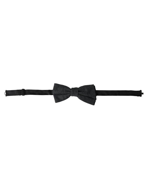 Dolce & Gabbana 100% Silk bow tie in gray