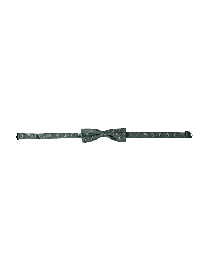 Dolce & Gabbana 100% Silk bow tie in green