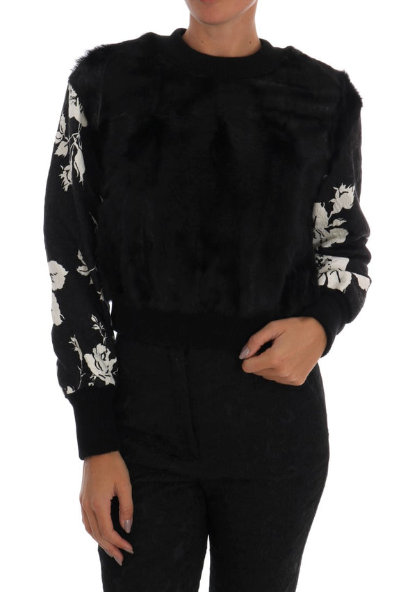 Dolce & Gabbana 59% Goat fur sweater in black