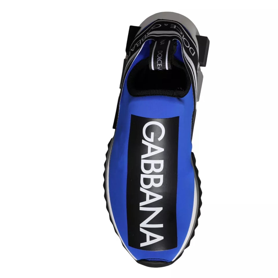 Dolce & Gabbana 50% Nylon 20% Elastane 15% Viscose 15% PU sneaker in blue