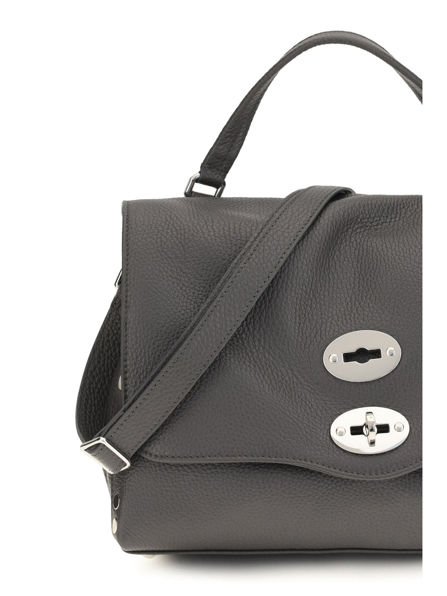 Handbag Postina Daily Grey Vulcano Calf Leather (bos Taurus) Handbags