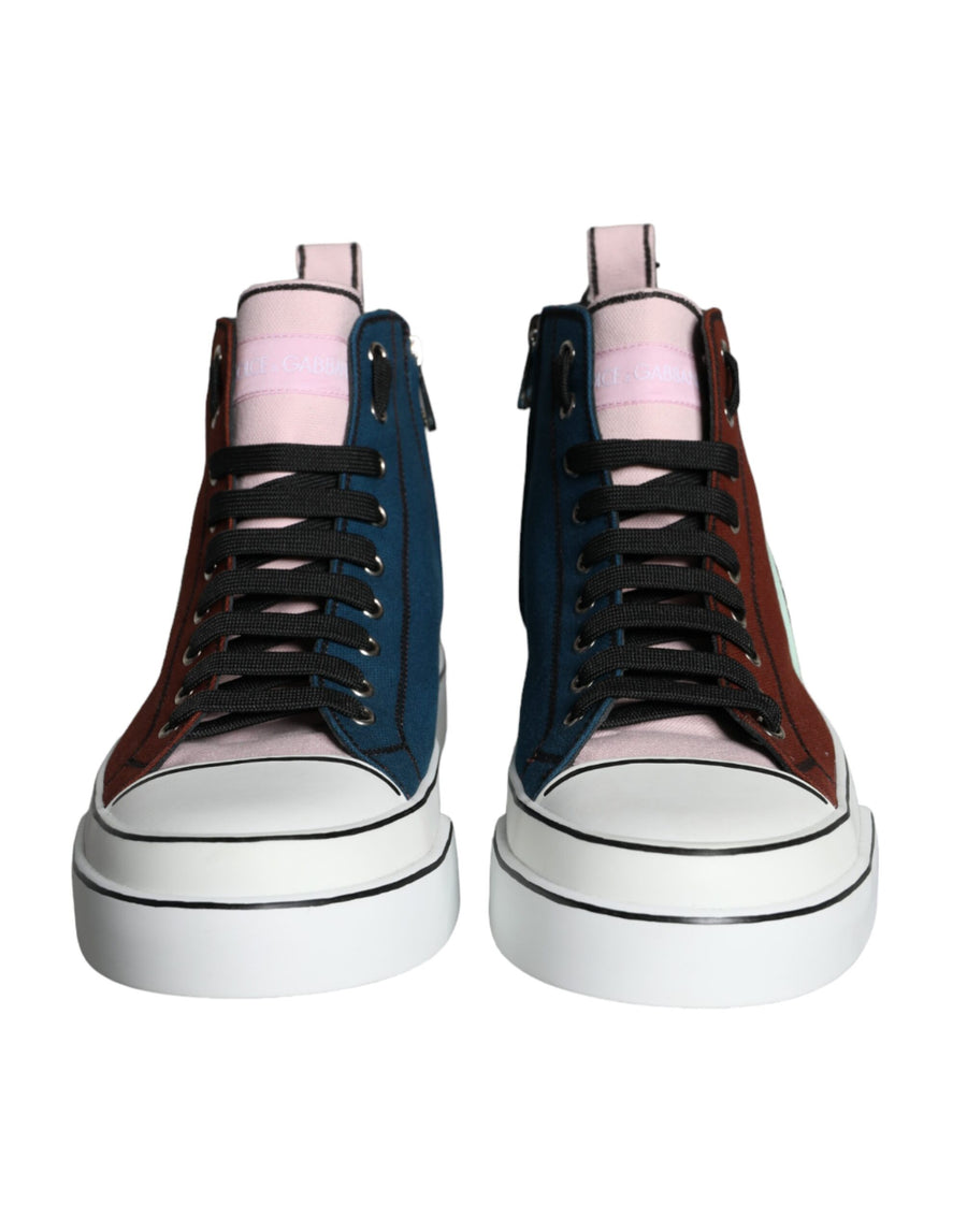 Dolce & Gabbana 71% Cotton high-top sneaker in multicolor